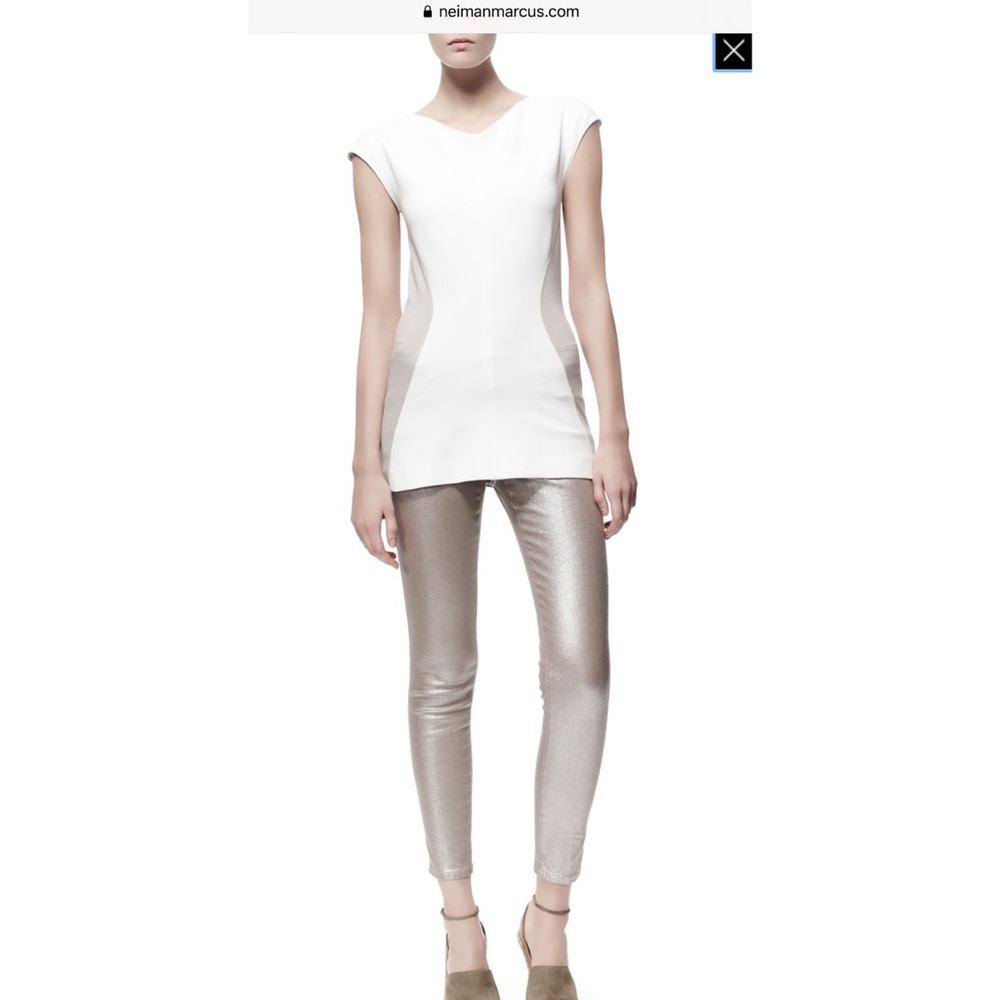 Stella McCartney Metallic Gold/silver Skinny Jeans